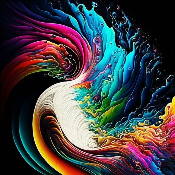 Colorful Art Watercolor Oil‎ Painting Framed Art Print - Picture 6 of 11